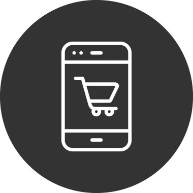 Cep telefonu simgesi, düz vektör çizimi