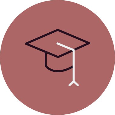 mezuniyet kapsülü vektör simgesi