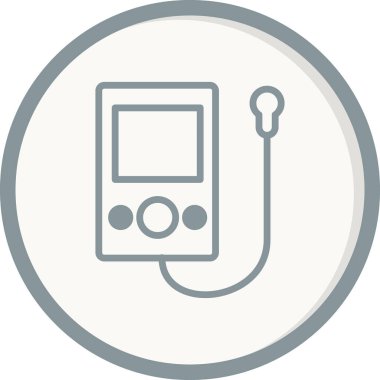 müzik çalar ikon vektör illüstrasyonu