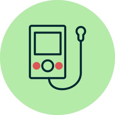 müzik çalar ikon vektör illüstrasyonu