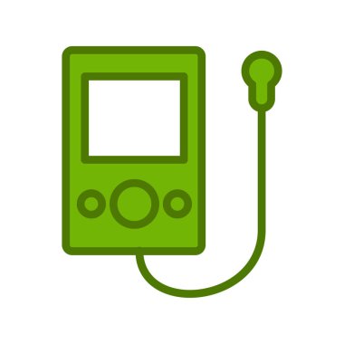 müzik çalar ikon vektör illüstrasyonu