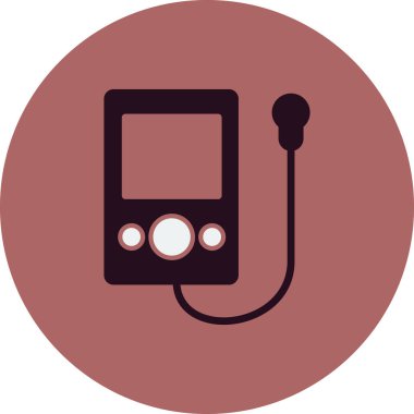 müzik çalar ikon vektör illüstrasyonu