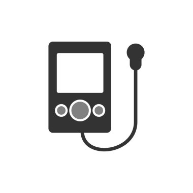 müzik çalar ikon vektör illüstrasyonu