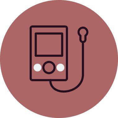 müzik çalar ikon vektör illüstrasyonu