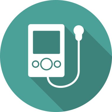 müzik çalar ikon vektör illüstrasyonu