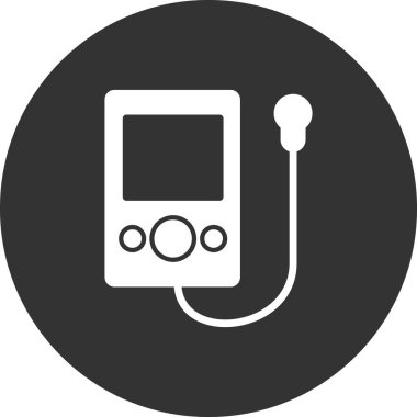 müzik çalar ikon vektör illüstrasyonu