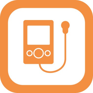 müzik çalar ikon vektör illüstrasyonu