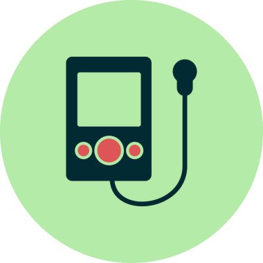 müzik çalar ikon vektör illüstrasyonu