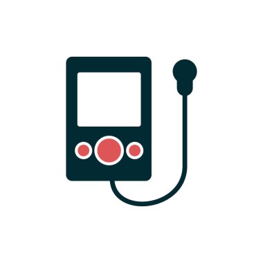 müzik çalar ikon vektör illüstrasyonu