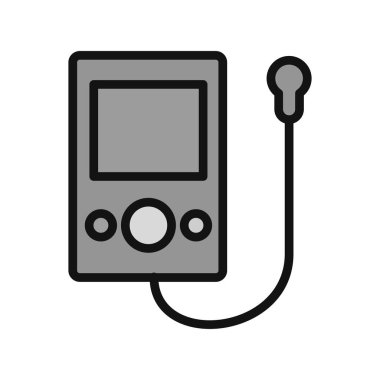 müzik çalar ikon vektör illüstrasyonu