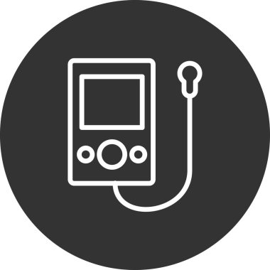 müzik çalar ikon vektör illüstrasyonu