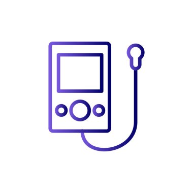 müzik çalar ikon vektör illüstrasyonu