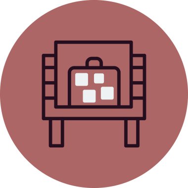 Okul simgesinin vektör illüstrasyonu