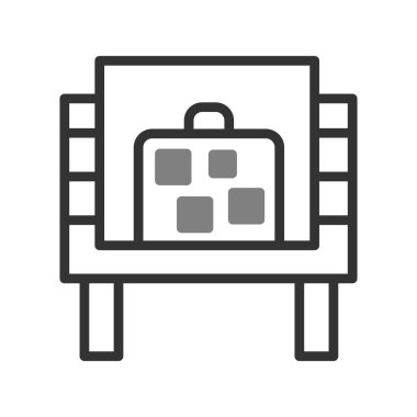 Mobilya simgesinin vektör illüstrasyonu