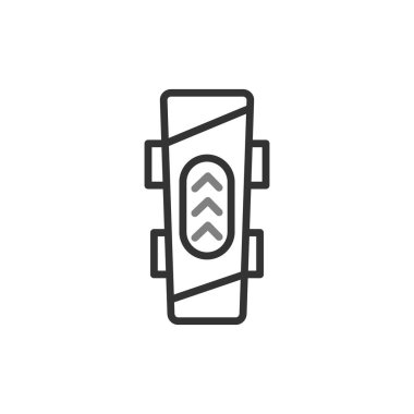 Araba park etme ikonu vektörü. İnce çizgi işareti. izole edilmiş sınır sembolü çizimi