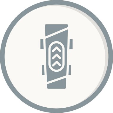 Bir araba simgesinin vektör illüstrasyonu