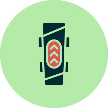 Trafik sinyal simgesinin vektör illüstrasyonu