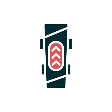 Web ve mobil uygulama tasarımınız için beyaz arkaplanda izole edilmiş araba park simgesi vektörü, yol logosu konsepti