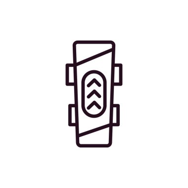 Araba ikonu vektörü. İnce çizgi işareti. izole edilmiş sınır sembolü çizimi