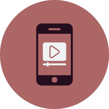 akıllı telefon simgesi, düz vektör illüstrasyon tasarımı