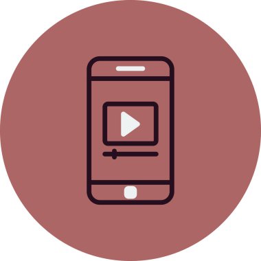 akıllı telefon simgesi, düz vektör illüstrasyon tasarımı