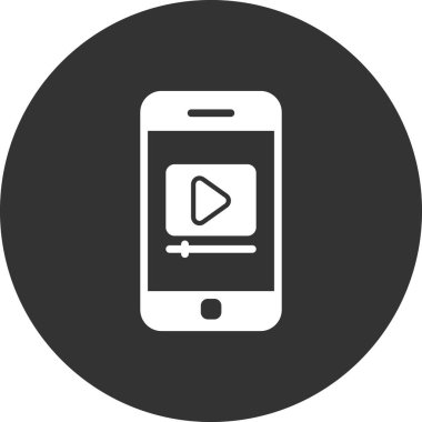 akıllı telefon simgesi, düz vektör illüstrasyon tasarımı