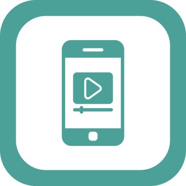 akıllı telefon simgesi, düz vektör illüstrasyon tasarımı