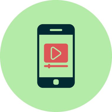 akıllı telefon simgesi, düz vektör illüstrasyon tasarımı