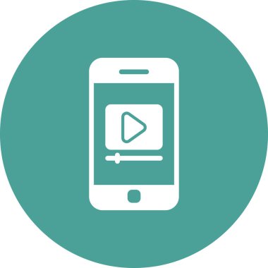 akıllı telefon simgesi, düz vektör illüstrasyon tasarımı