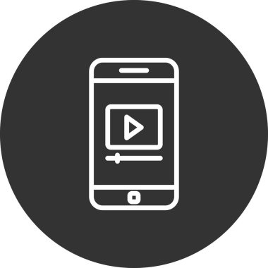 akıllı telefon simgesi, düz vektör illüstrasyon tasarımı