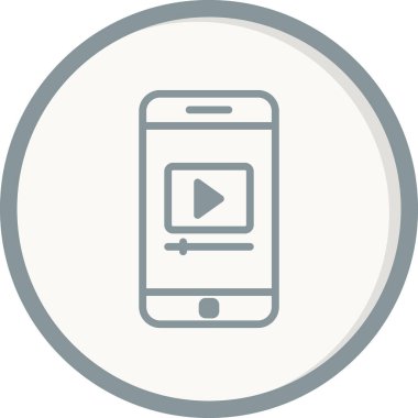 akıllı telefon simgesi, düz vektör illüstrasyon tasarımı