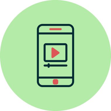 akıllı telefon simgesi, düz vektör illüstrasyon tasarımı