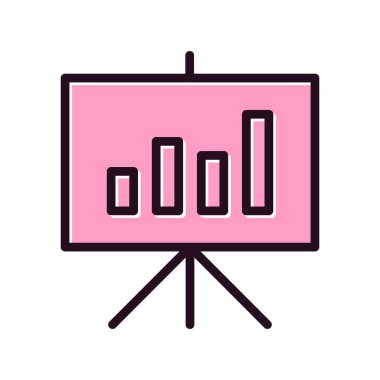 İstatistik simgesi vektör illüzyonu