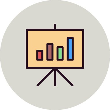 İstatistik simgesi vektör illüzyonu