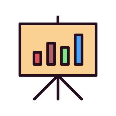 İstatistik simgesi vektör illüzyonu