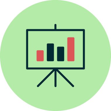 İstatistik simgesi vektör illüzyonu
