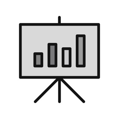 İstatistik simgesi vektör illüzyonu