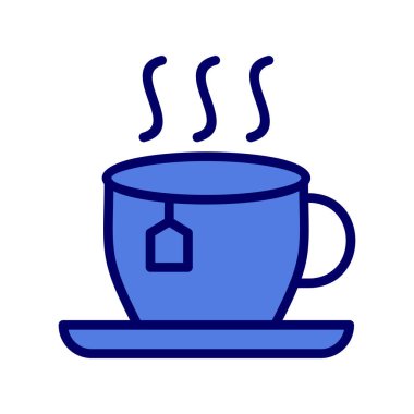 çay fincanı simgesi, vektör illüstrasyonu 