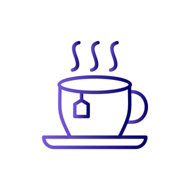 çay fincanı simgesi, vektör illüstrasyonu 