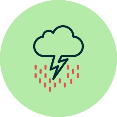 Gök gürültüsü Web simgesi basit tasarım