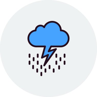 Gök gürültüsü Web simgesi basit tasarım