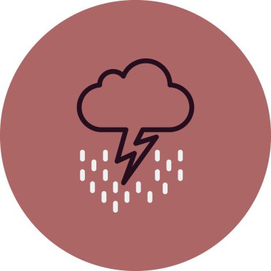 Gök gürültüsü Web simgesi basit tasarım