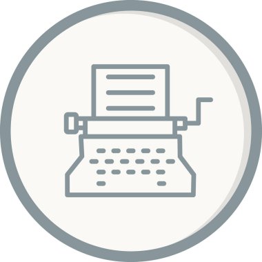 Daktilo. Web simgesi basit tasarım