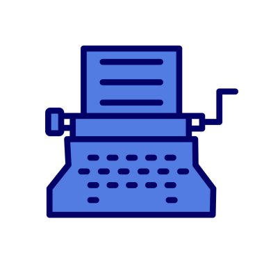 Daktilo. Web simgesi basit illüstrasyon