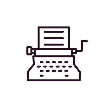 Daktilo simge vektör çizim