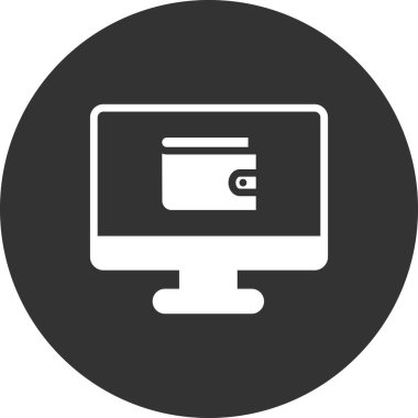 cüzdan düz simgesi, vektör illüstrasyonu