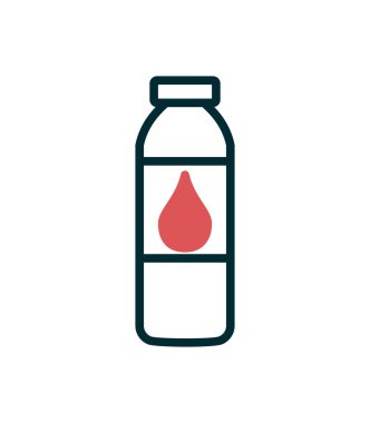 su şişesi simge vektör çizim