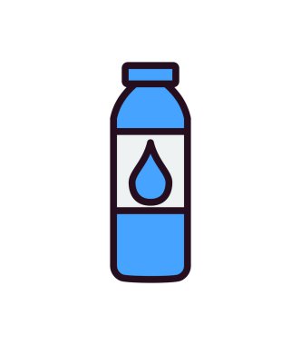 su şişesi simge vektör çizim