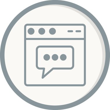 Basit web arayüzü simgesi, vektör illüstrasyonu