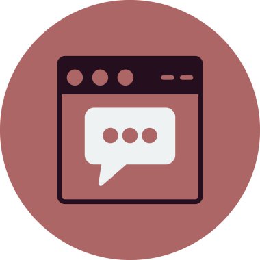 Basit web arayüzü simgesi, vektör illüstrasyonu